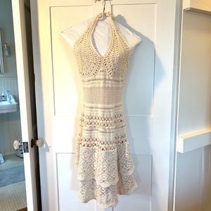 Crochet white beautiful dress